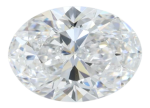 2.01 Carat D VVS1 Oval Lab Diamond For Sale