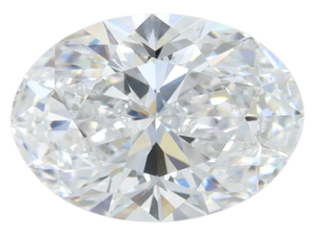 2.01 Carat D VVS1 Oval Lab Diamond For Sale