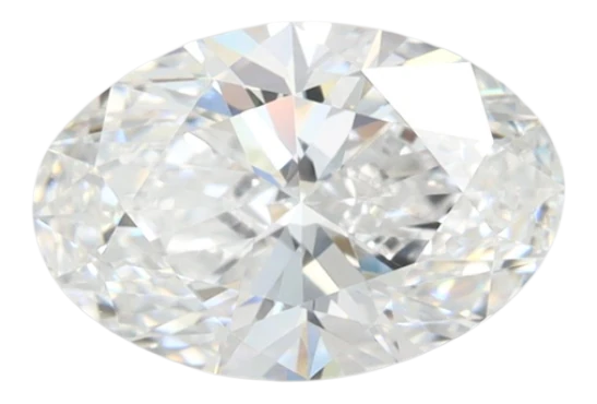 1.64 Carat D VVS1 Oval Lab Diamond Online Hot Sale