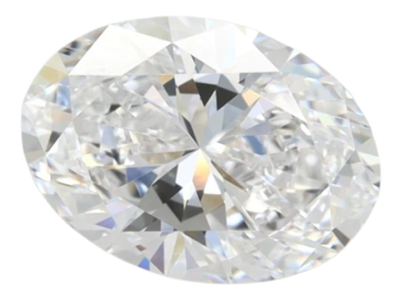 1.87 Carat D VVS1 Oval Lab Diamond For Sale