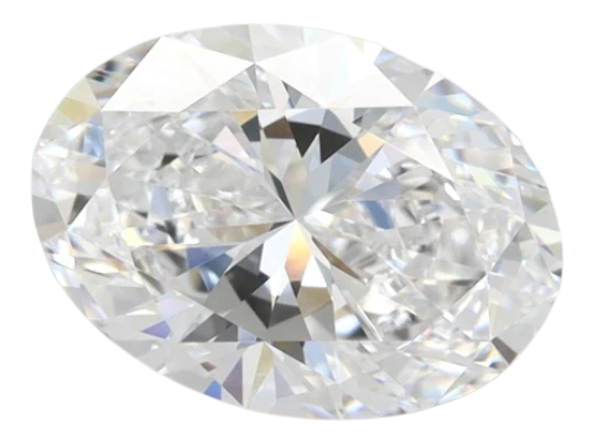 1.87 Carat D VVS1 Oval Lab Diamond For Sale