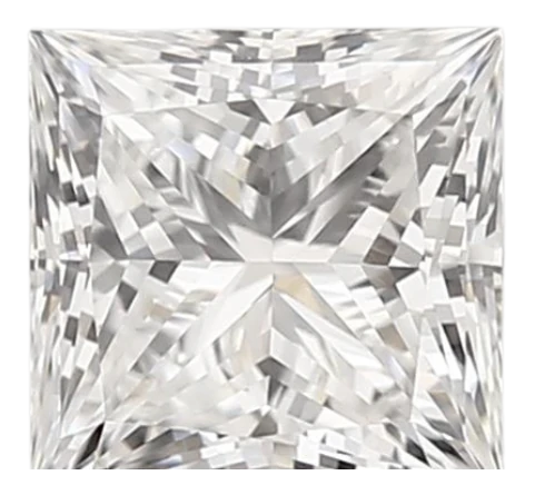 1.27 Carat E VVS2 Princess Lab Diamond For Sale