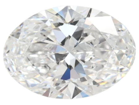 1.58 Carat D VVS1 Oval Lab Diamond For Discount