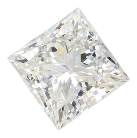 1.76 Carat G IF Princess Lab Diamond For Sale