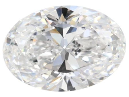 1.52 Carat D VVS1 Oval Lab Diamond For Sale