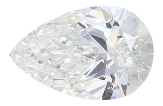 1.61 Carat E VVS1 Pear Lab Diamond For Discount