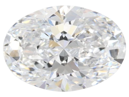 1.61 Carat D VVS1 Oval Lab Diamond on Sale