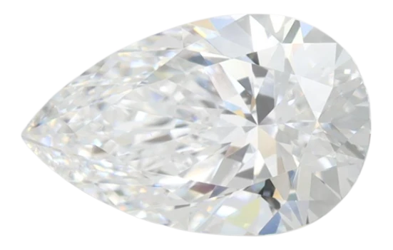 2.0 Carat D VVS1 Pear Lab Diamond For Sale