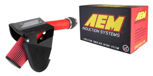 AEM Cold Air Intake Subaru WRX STi 2.5L H4 (2019-2021) Wrinkle Red - 21-863WR For Sale