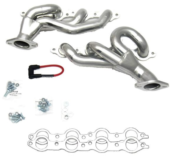 JBA Shorty Headers Chevy Camaro SS 6.2L V8 (10-15) CARB Smog Legal 1 3 4   - Silver Ceramic or Raw Finish For Discount