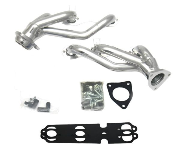 JBA Shorty Headers Chevy Silverado 4.3L V6 (99-02) CARB Smog Legal 1 1 2  - Stainless Raw or Silver Ceramic For Discount