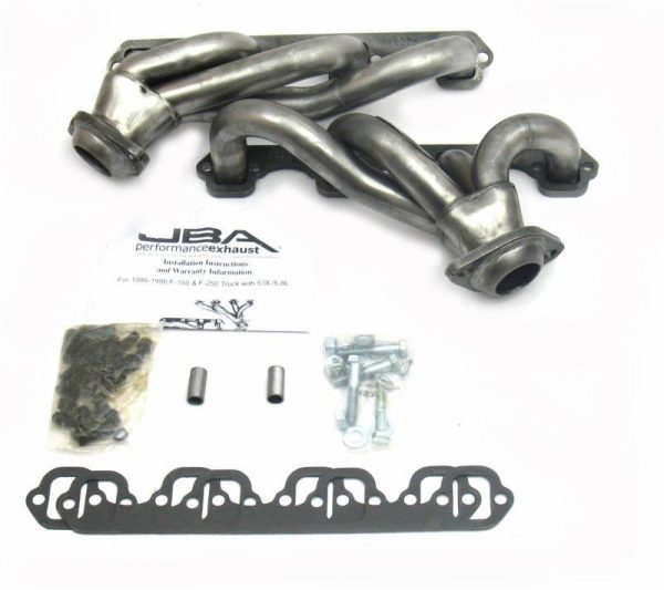 JBA Shorty Headers Ford F250   F350 5.0L V8 (87-95) CARB Smog Legal 1 1 2  Stainless - Raw or Silver Ceramic Coating For Cheap