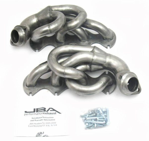 JBA Shorty Headers Ford Mustang S197 4.6L V8 3V GT (05-10) CARB Smog Legal 1 1 2  - Stainless or Titanium Discount