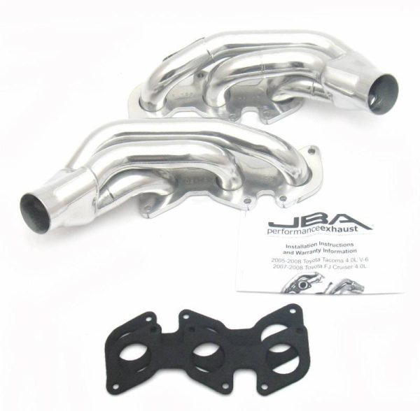 JBA Shorty Headers Toyota 4Runner 4.0L V6 (05-09) CARB Smog Legal  1 1 2   - Silver Ceramic or Raw Finish Online Sale