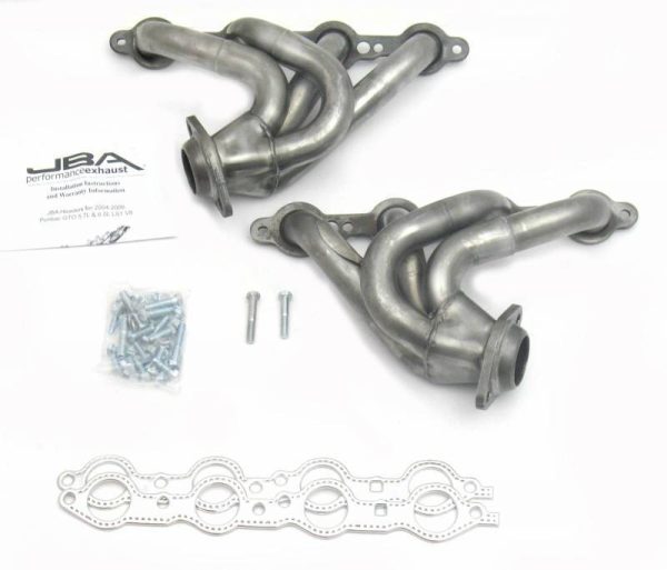 JBA Shorty Headers Pontiac GTO 5.7L V8 (04-06) CARB Smog Legal 1 5 8  - Silver Ceramic or Raw Finish For Discount